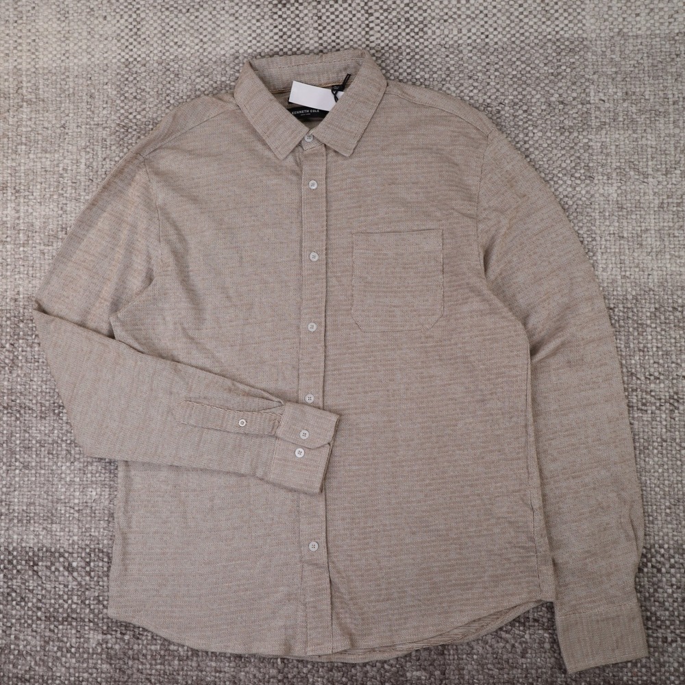 Kenneth Cole Mobility Knit Shirt Mens Large Gold New Super Soft Performance L